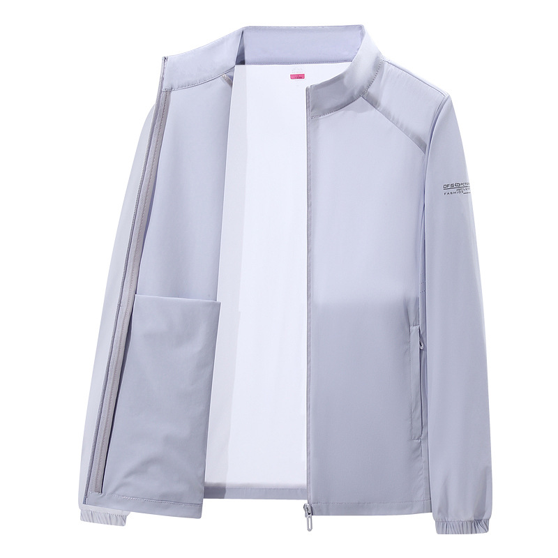 2025 nueva ropa de protección solar de verano para hombres y mujeres al aire libre anti-UV ropa de piel marca de moda de color sólido