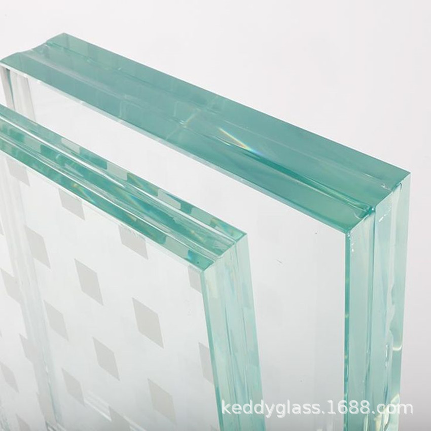 5+1.52+5 PVB SGP 透明双钢夹胶玻璃护栏楼梯泳池钢化玻璃CE