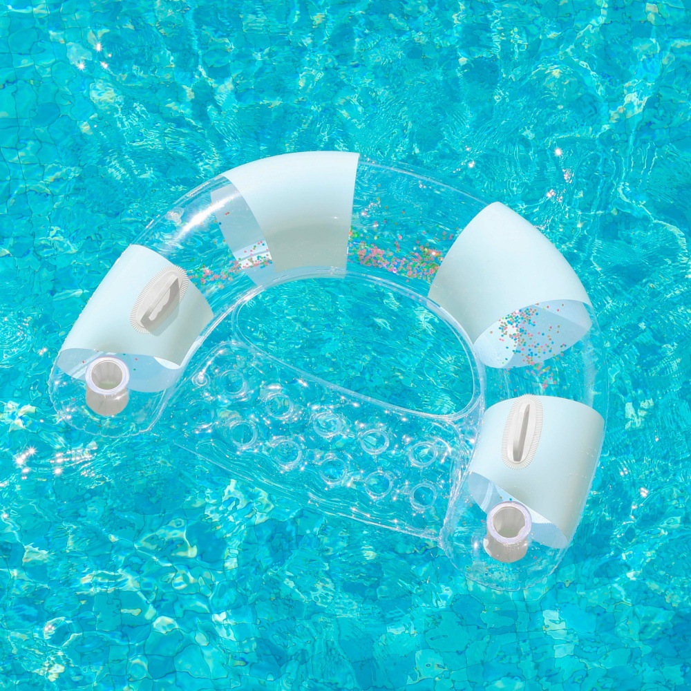 Piscina de viento minimalista círculo de natación de vacaciones círculo de natación para adultos niños sillón de piscina infinita para tomar fotos de diapositivas flotantes