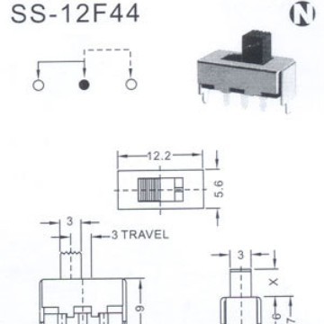 SS-12F44拨动开关 可制定单极双位供应开关 来样制定