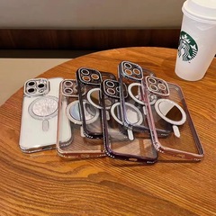 iPhone17promax ラインストーングリッター磁気電話ケース 16 Apple 15 オールインクルーシブ落下防止保護カバー 13 に適しています。