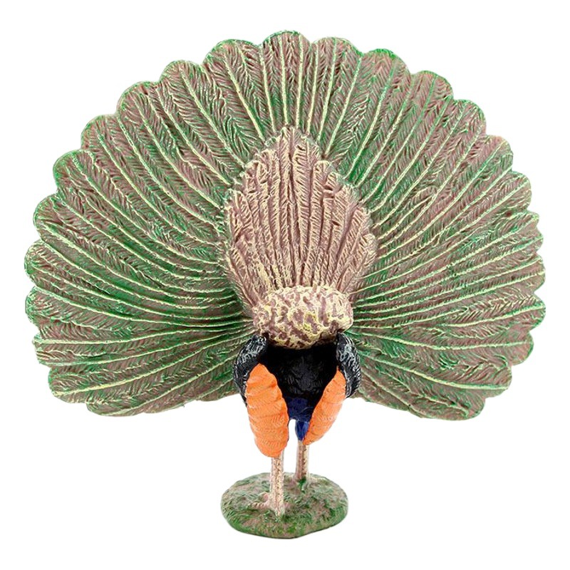 Comercio exterior de los niños simulación estática sólido pájaro animal modelo Pavo Real decoración Pavo Real modelo de juguete regalo