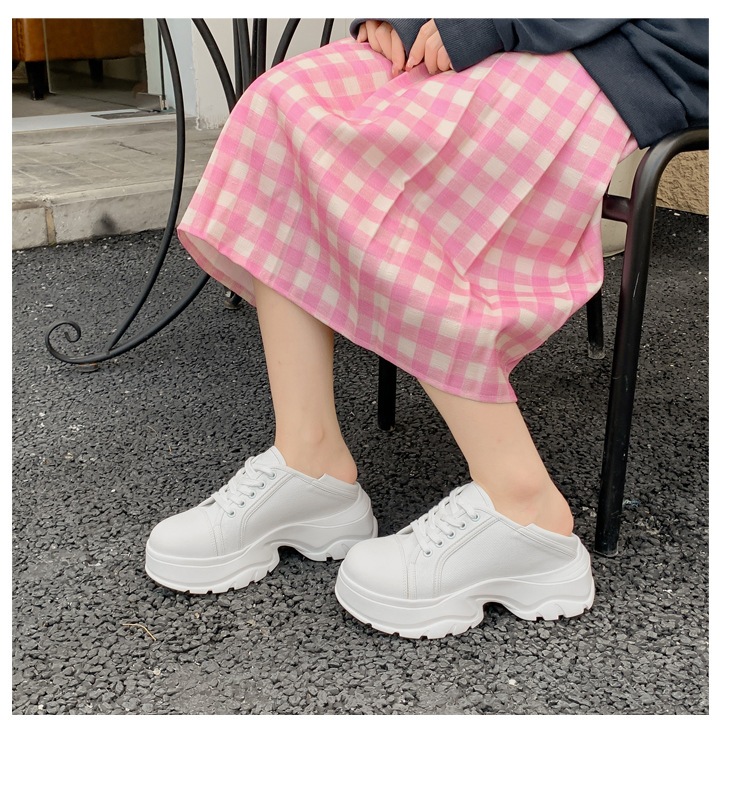 2024 Spring/Summer New Inner Elevated with One Step Canvas Thick Sole Versatile Casual Little White Women's Board Shoes_voghion.com