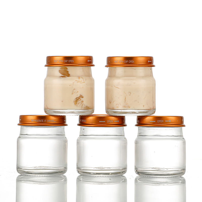 供应批发PT盖50ml果酱瓶密封带盖蜂蜜瓶透明鱼胶玻璃瓶