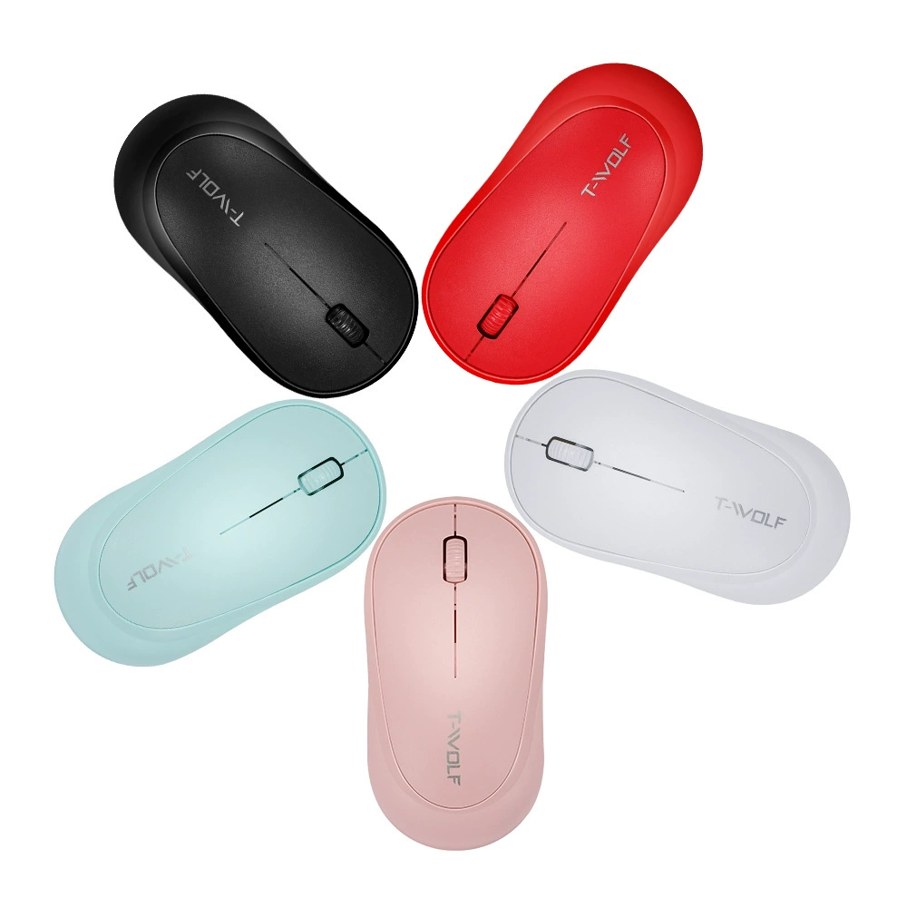 TWOLF Thunder Wolf Q18 wireless mouse office business Macaron 2.4g energy-saving notebook desktop universal