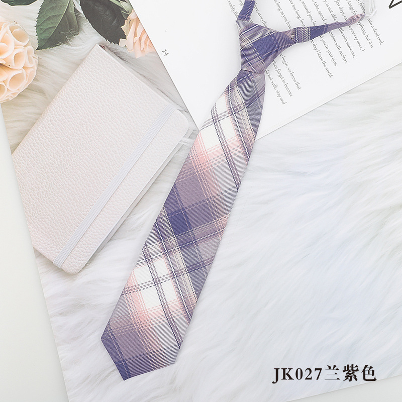 日系格子黑色领结领绳女领花学院风飘带jk蝴蝶结衬衫ins水手服|undefined