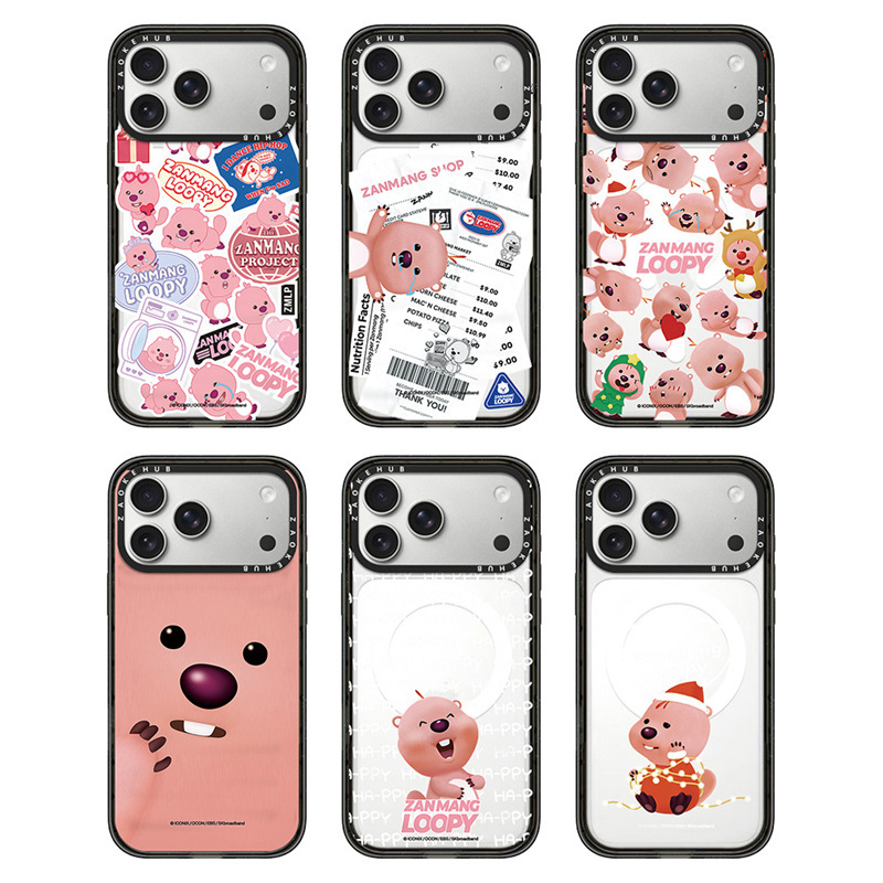 Co-Branded Loopy Ruby Series Iphone17Promax Apple 16 Transparent 15 Acrylic 14 Mobile Phone Case 13