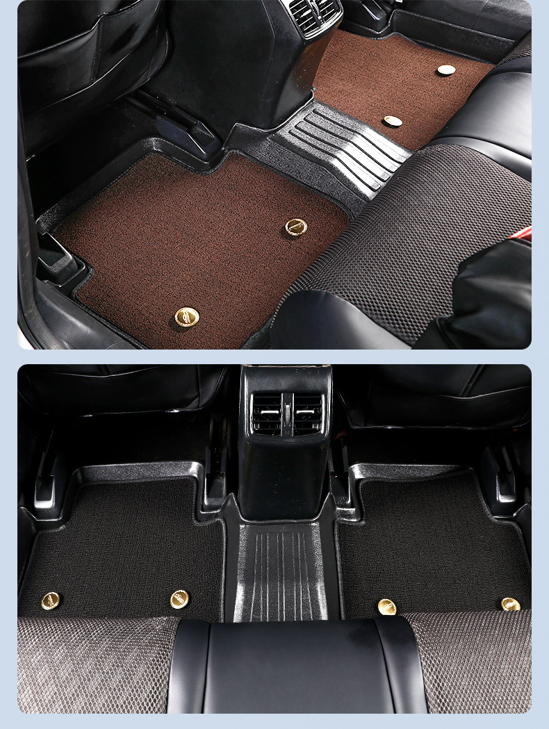 Full-Coverage Tpe Car Floor Mats, Double-Layer Detachable and Wear-Resistant, Suitable for All Car Models