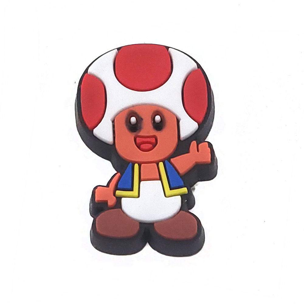 Super Mary Mario zapatos flor agujero zapatos hebilla decorativa Croc Decoración