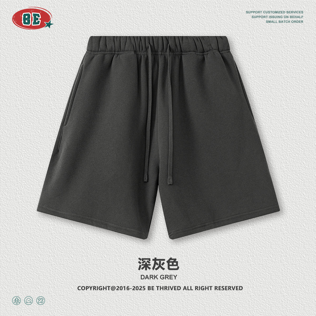 Be Hombres| Otoño y invierno estilo americano marca de moda básica suelta sombrero y camiseta casual de lana recta pantalones cortos set hombre