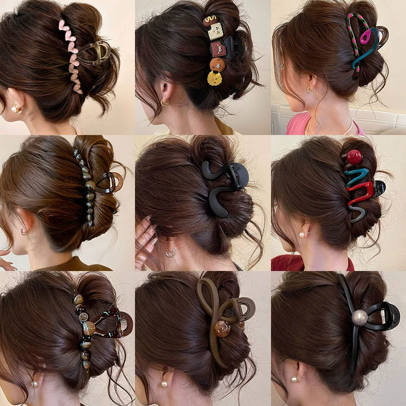 Зажим для волос Hairgrip, большая крабовая заколка, универсальные зажимы, аксессуар для волос, стиль высокого качества, стиль легкой роскоши