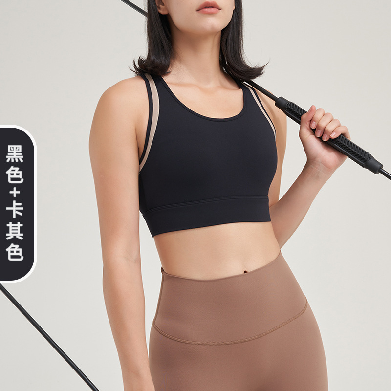Ropa interior deportiva fija chaleco sin costuras cojín del pecho belleza sujetador integrado sin anillo de acero nuevas mujeres al por mayor