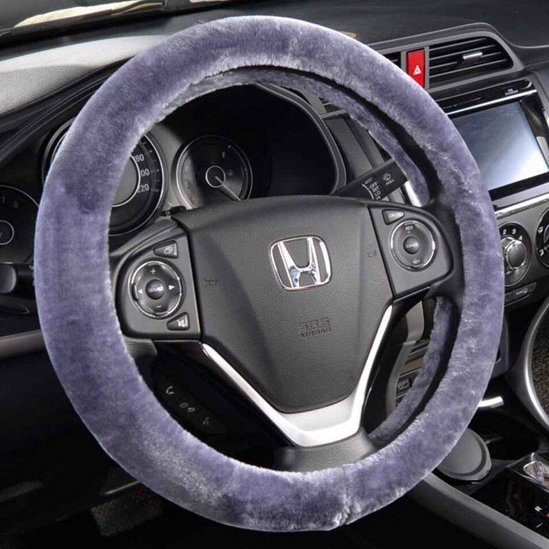 All-Season Winter Short Plush Car Steering Wheel Cover, Trendy Brand, Non-Shedding, Non-Slip, Warm Handle Cover