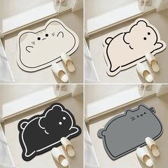 卡通吸水硅藻泥地墊廚房浴室門口地毯防滑耐磨臥室衛生間腳墊