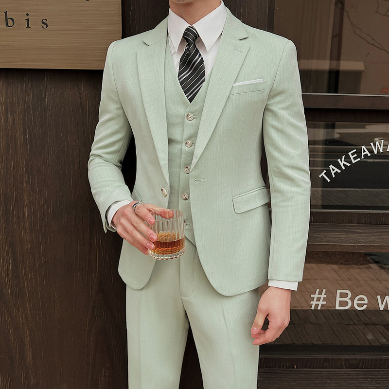 Casual Suit Three-Color Spring and Summer Versatile Men's Professional Suit Sjt24 Ready Stock Casual Suit Three-Color Spring and Summer Versatile Men's Professional Suit Sjt24 Ready Stock