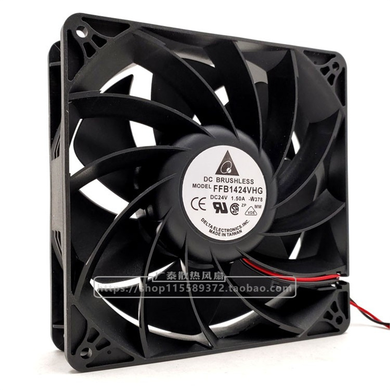 DELTA FFB1424VHG 24V 1.50A 14038 变频器暴力散热风扇 14CM