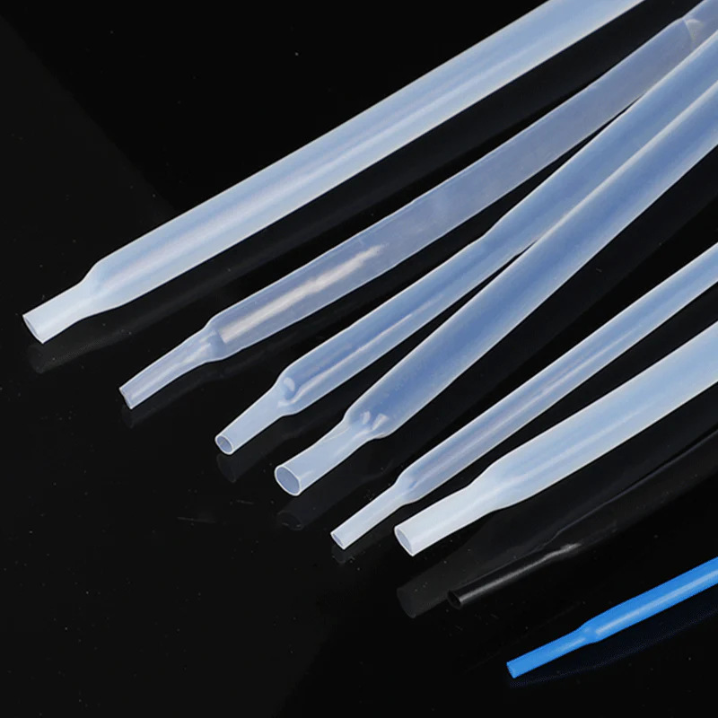 PTFE热缩管透明进口料4:1高倍收缩超薄耐强酸耐高温润滑ptfe套管