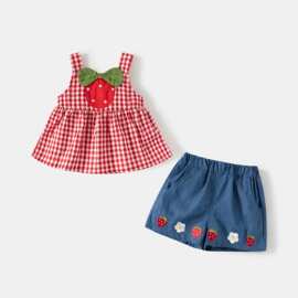 女童套装夏装新款吊带上衣儿童裤子公主洋气夏季衣服童爆款两件套