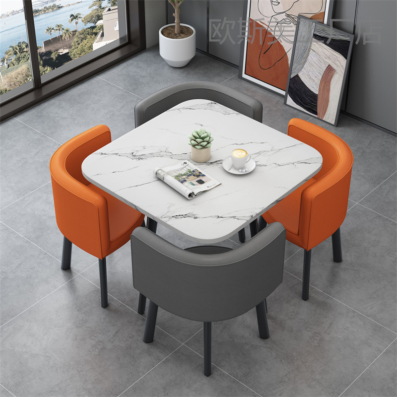 정사각형 모조 대리석 회색 오렌지 껍질