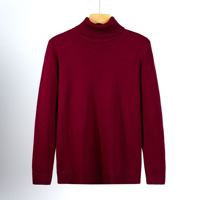 Men's Slim-Fit Turtleneck Sweater – Business Casual Knit Pullover, Wrinkle-Resistant & Warm (M-3XL, 13 Colors)_voghion.com