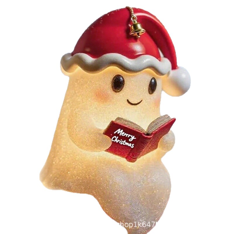 新品Cute Ghost Reading Book Lamp可爱读书手工万圣节工艺品|undefined
