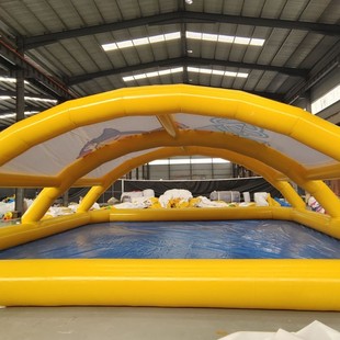 Inflatable Pool Large Water Park Outdoor Mobile Sunshade Tent Slide Bracket Swimming Pool Fishing Pool Sand Pool