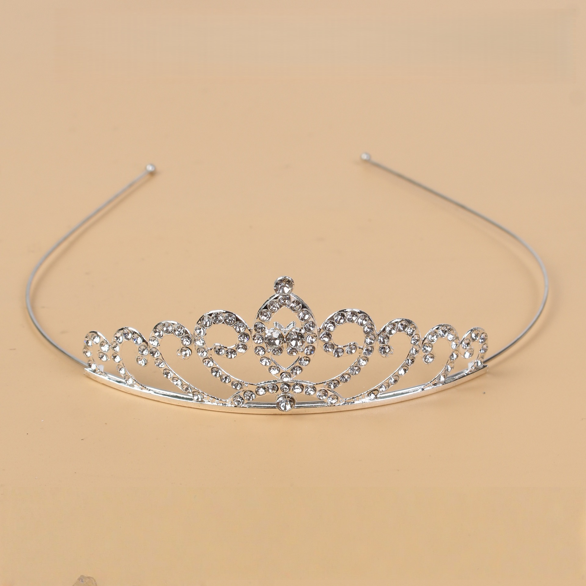 Princesa de cristal coreana corona de novia diamante de cristal anillo de cabello estudio de fotos accesorios para el cabello vestido de boda