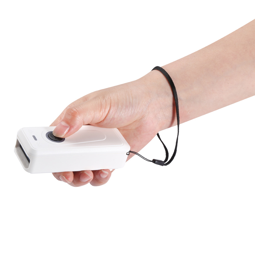 White mini portable Bluetooth scanning gun scanner QR code wireless…