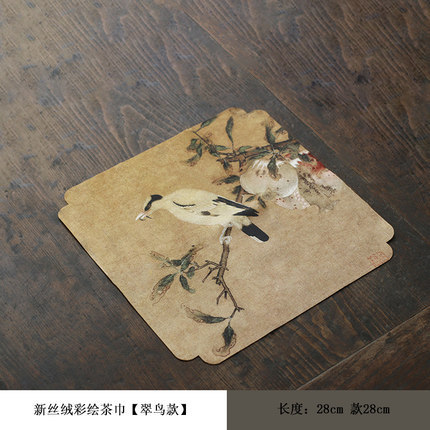 Venta al por mayor de terciopelo toalla de té absorbente Zen estilo chino vintage té arte té tela estera de té Kung Fu juego de té ceremonia del té partes