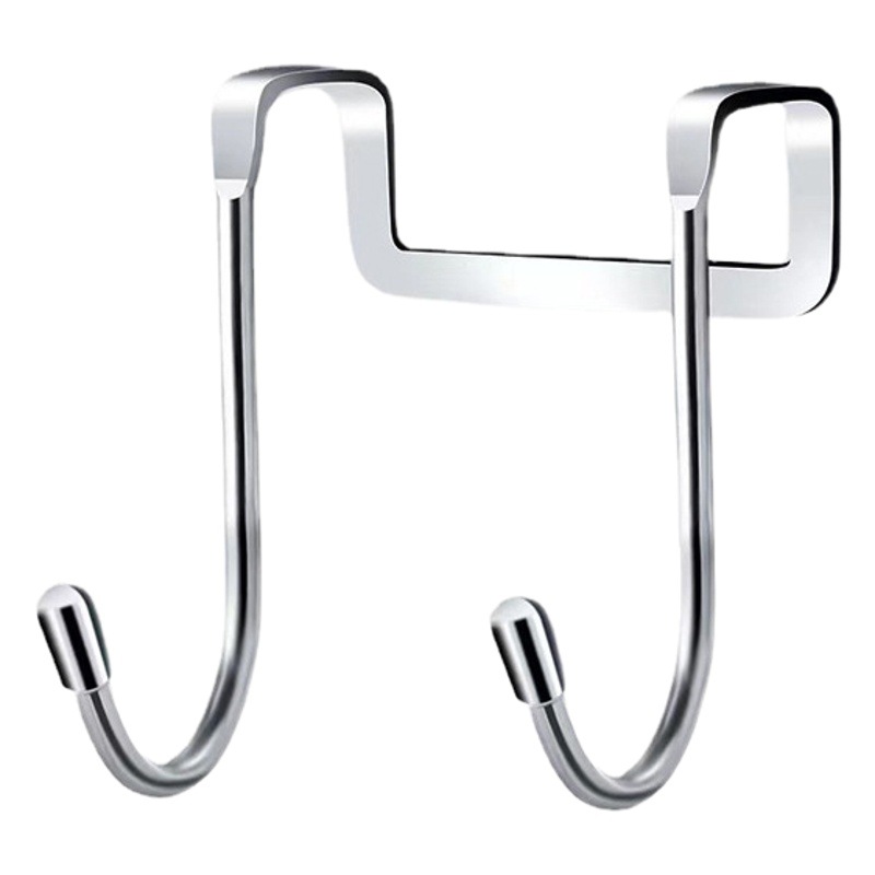 1428 cabinet door double S-shaped hook stainless steel storage hook door back type non-perforated sundries hanging hook