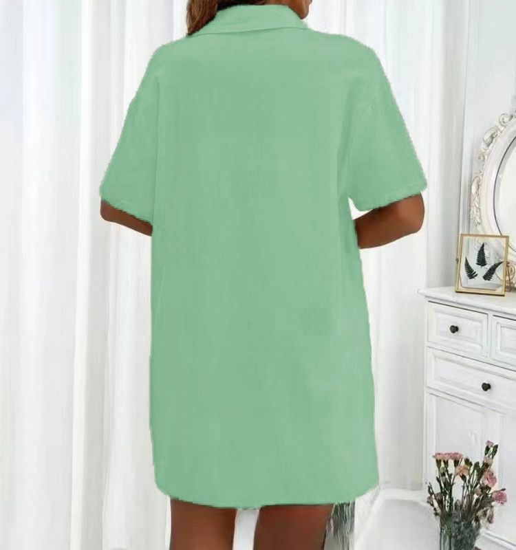 Casual Women's Shorts Set Two Piece Solid Colour Summer Outfit_voghion.com