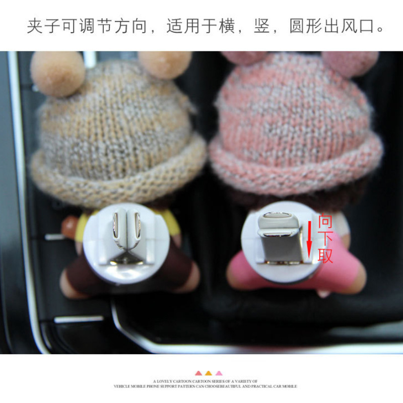 Cute pareja de dibujos animados accesorios de automóviles ventilación perfume aire acondicionado perfume accesorios de automóviles accesorios de automóviles mujeres