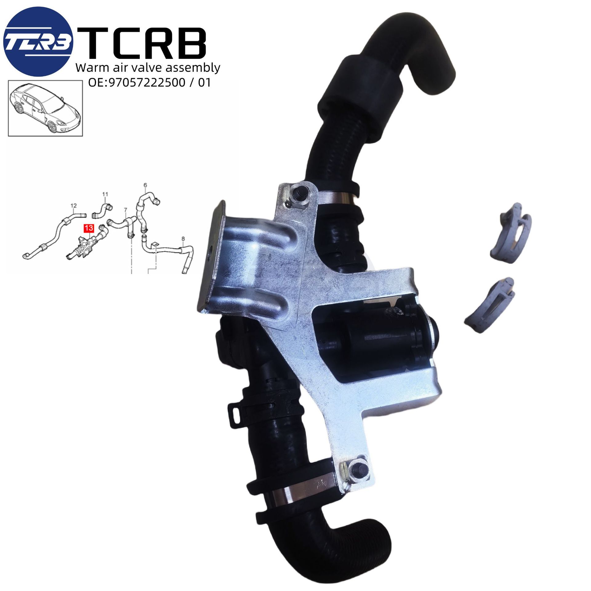 Cross-Border Best Seller Suitable for Porsche 970 Warm Air Valve 97057222501 97057222500