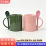 带勺陶瓷家用简约插勺杯