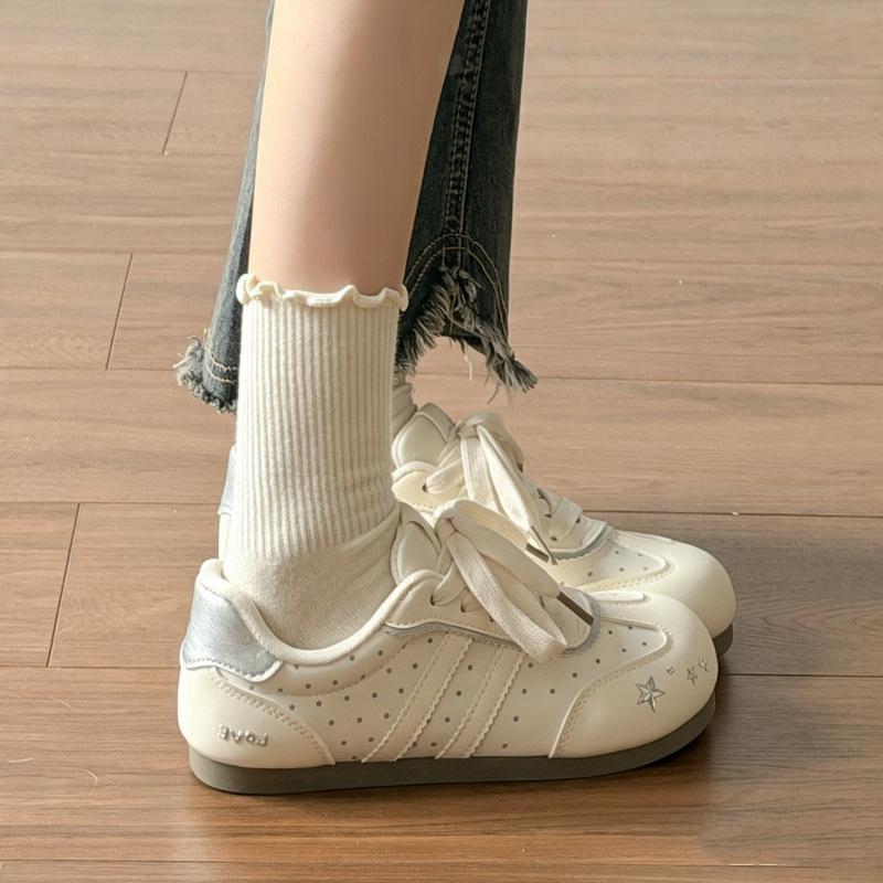 2026 Autumn Fashionable Thin Breathable White Sneakers, Comfortable Women's Shoes, Versatile and Comfortable German Training Shoes 2026 Autumn Fashionable Thin Breathable White Sneakers, Comfortable Women's Shoes, Versatile and Comfortable German Training Shoes