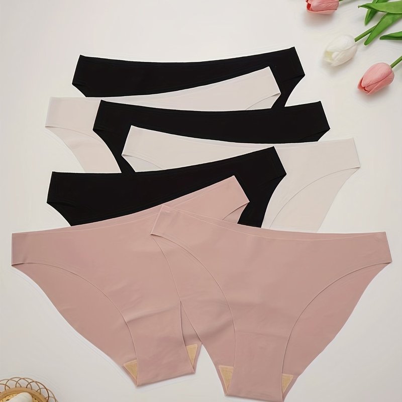7pcs Seams Bikini Panties Comfy Soft Stretchy比基尼内裤|undefined