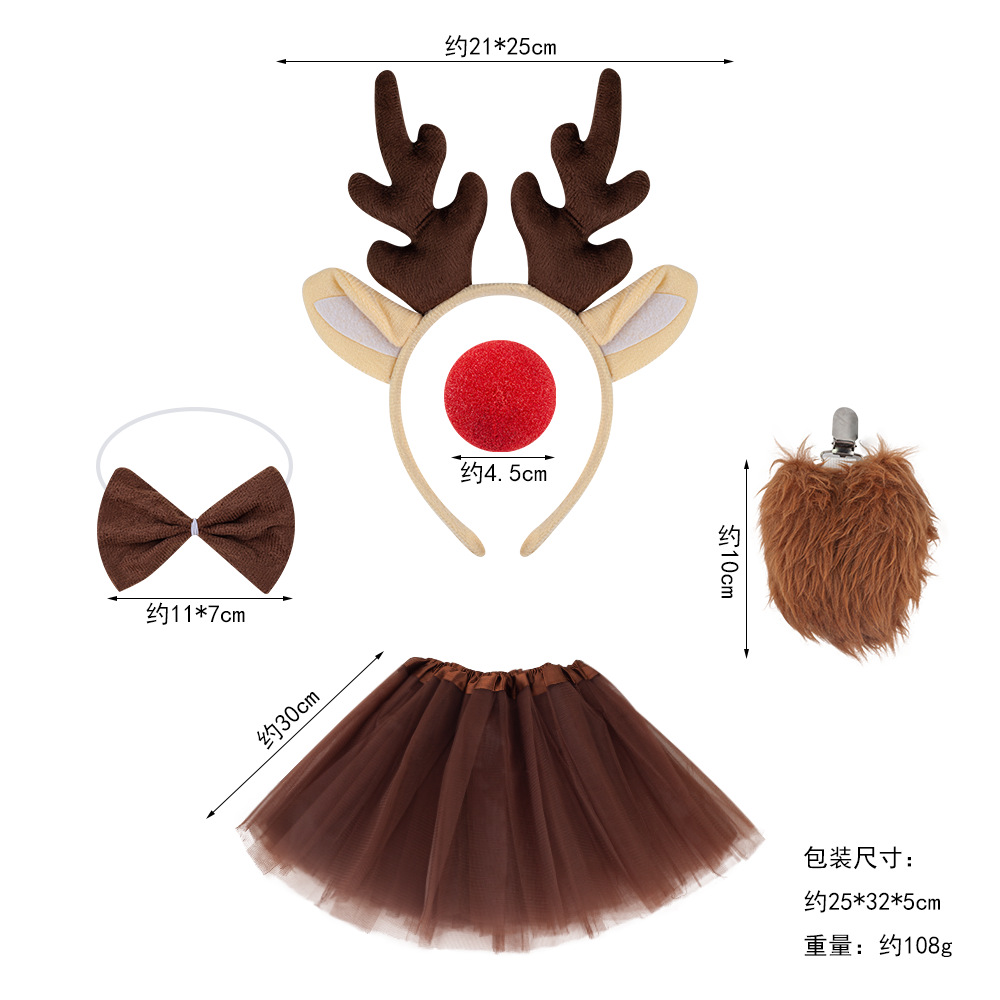Diademas navideñas, diademas infantiles con cuernos de reno, artículos para fiestas, accesorios para la cabeza de reno, suministro transfronterizo, conjuntos de orejas de ciervo al por mayor image 16