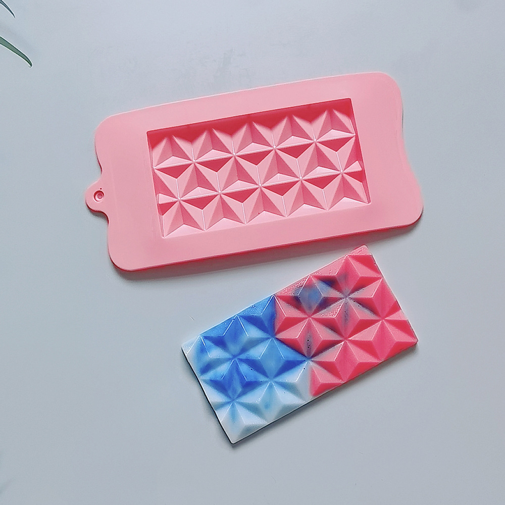 Triángulo chocolate 468 galletas molde de silicona pastel helado pudín molde de postre jabón utensilios de cocción