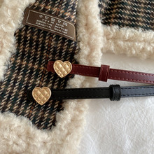 爱心形腰封质感细腰带女西装外套呢大衣毛衣女士腰带装饰皮带批发