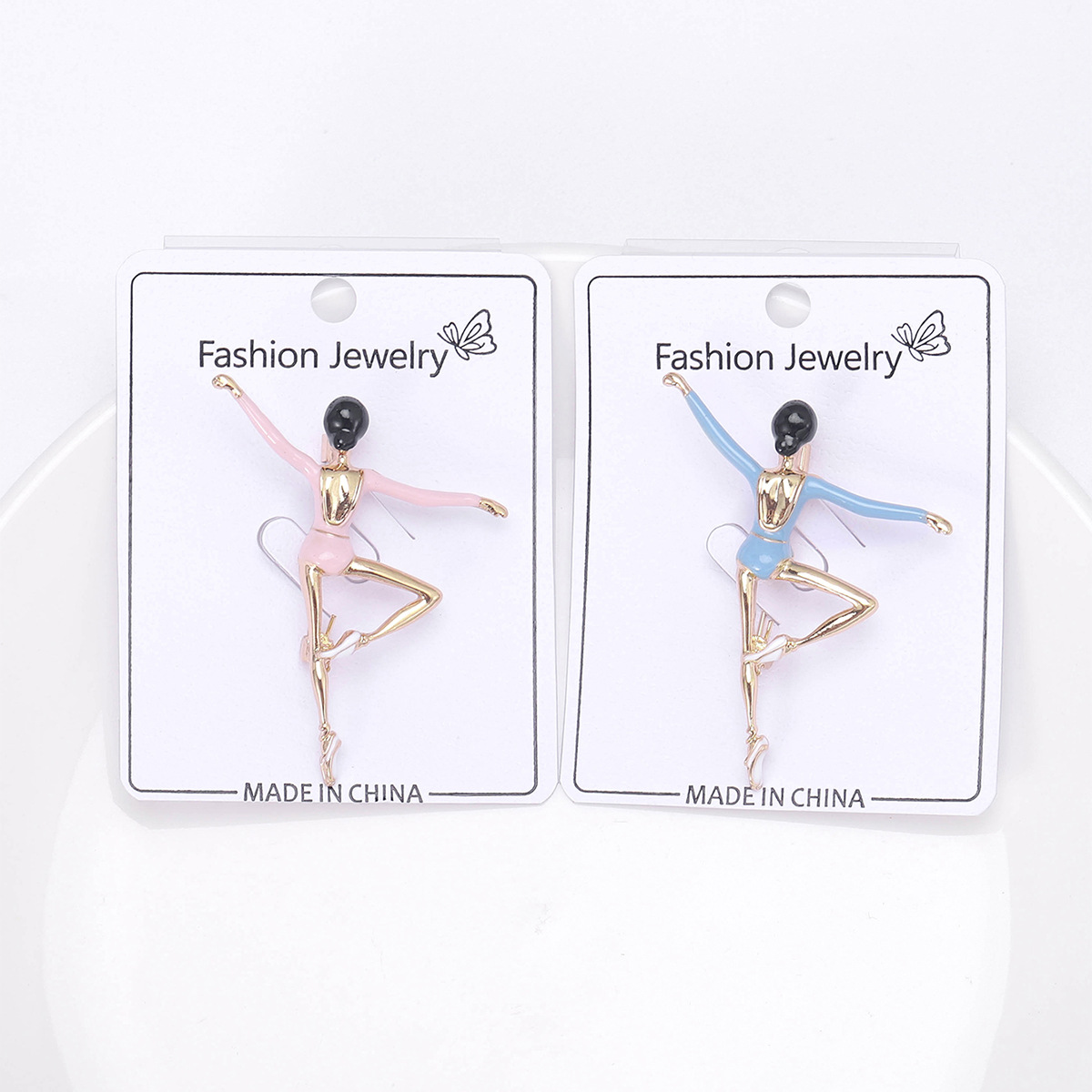 10g Weight Brooches Classification Novelty Pin Ballet Girl Alloy Enamel Women's Brooches