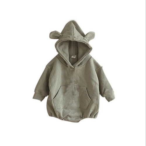 Baby Bear Climbing Suit for Spring and Autumn, Cute for Boys and Girls, Long-Sleeved Hooded Sweatshirt, Potty Suit, One-Piece Romper