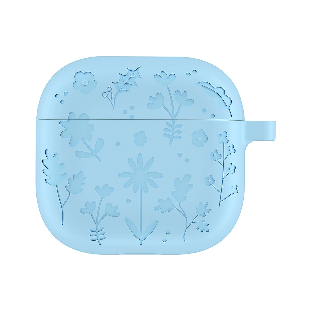 Силиконовый защитный чехол для AirPods (AirPods 4 / Pro3 / 1/2), однотонный цвет с вариантами ремешка