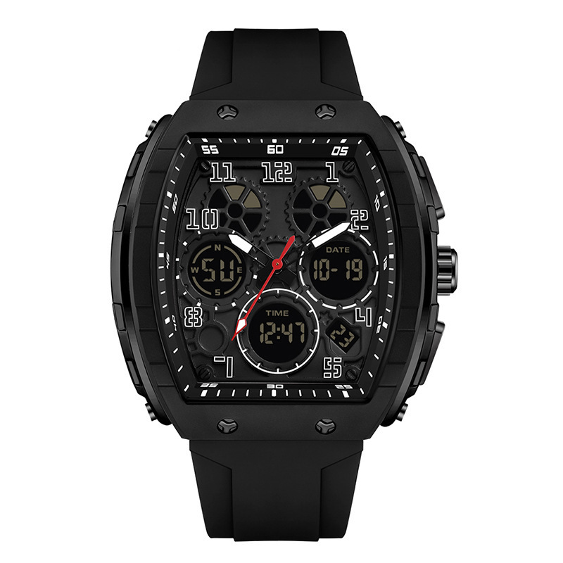 Reloj electrónico explosivo transfronterizo, forma de barril de vino, pantalla dual, impermeable, reloj para estudiantes, reloj despertador, reloj electrónico personalizado al por mayor