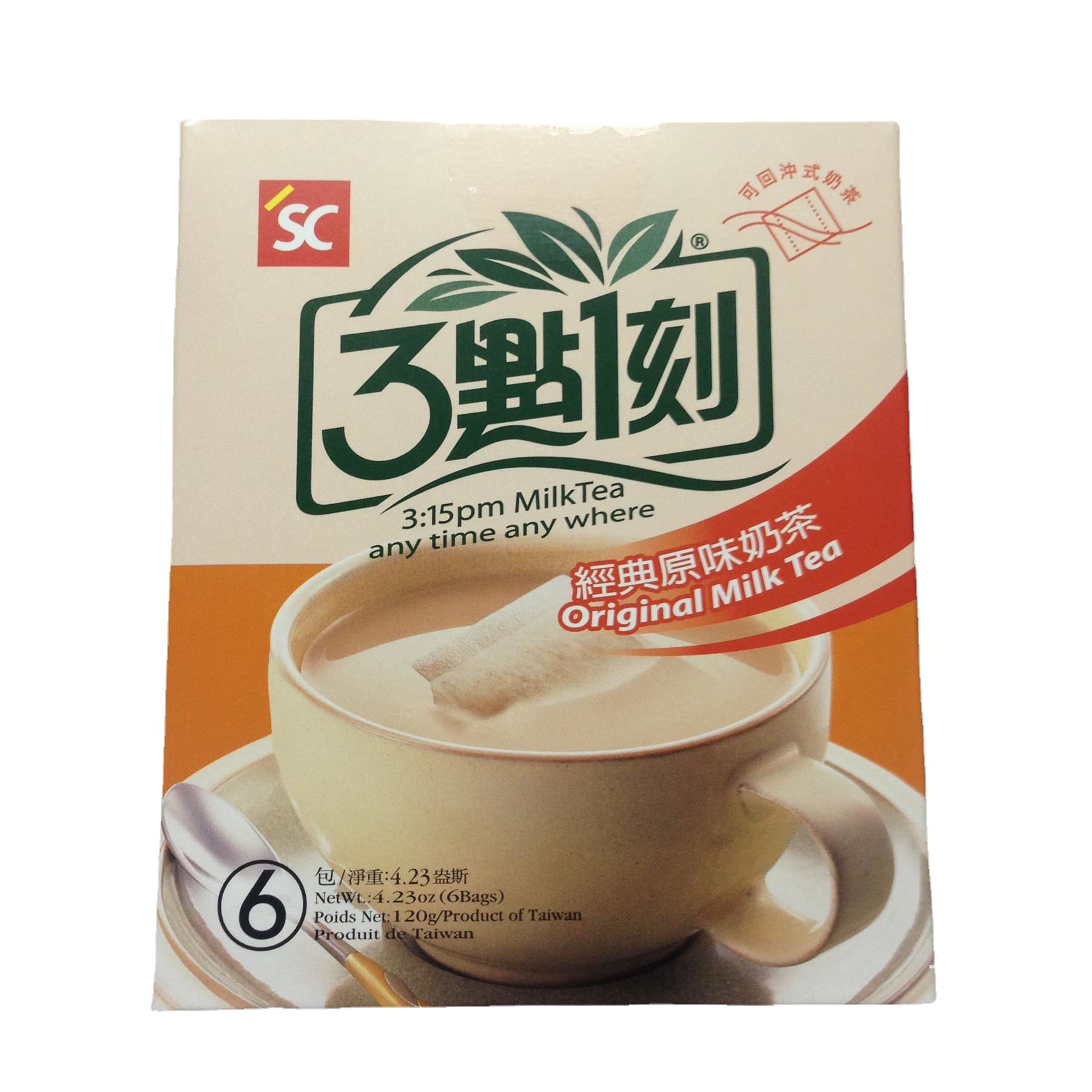 批发休闲零食 台湾进口三点一刻经典原味奶茶100克 24盒一箱