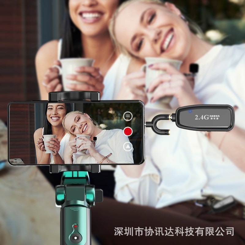 2,4g MICRÓFONO INALÁMBRICO Bluetooth móvil de grabación en vivo de la Cámara de audio cuello de radio micrófono de reducción de ruido micrófono pequeño