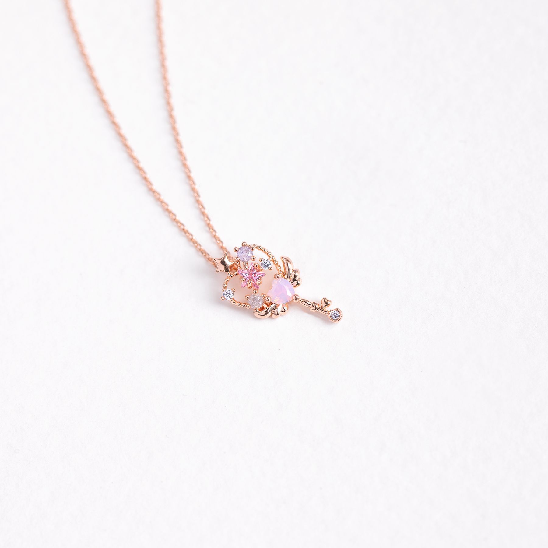 Fashion Heart Shape Copper Pendant Necklace Zircon Copper Necklaces display picture 5
