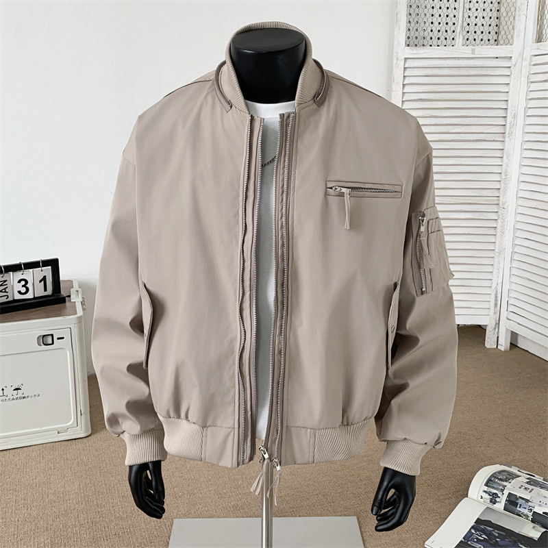 Retro Flying Deconstructive Jacket, Men's And Women's Loose And Versatile Trendy Brand Workwear Jacket, Outerwear_voghion.com