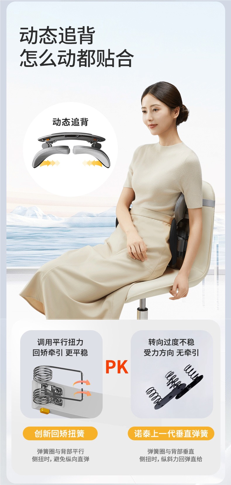 Nuo Tai Lumbar Support Cushion, Ergonomic Seat for Long Sitting, Office Chair, Car Lumbar Support, Gift