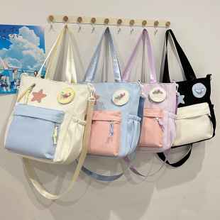 Japanese New Cute Student Handbag Tutoring Bag Crossbody High School Student Large Capacity Casual Class Bag