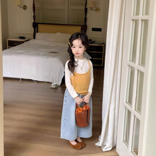 女童韩版春款针织毛衣背心吊带上衣叠穿韩版吊带洋气无袖上衣